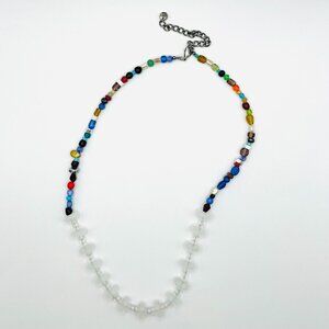 Handmade Color Block Beaded Necklace